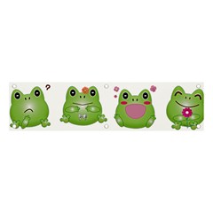 Kawaii-frog-rainy-season-japanese Banner And Sign 4  X 1  by Grandong