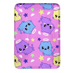 Seamless Pattern With Cute Kawaii Kittens Rectangular Glass Fridge Magnet (4 Pack) by Grandong