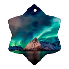 Amazing Aurora Borealis Colors Ornament (snowflake) by Grandong