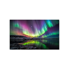 Aurora Borealis Polar Northern Lights Natural Phenomenon North Night Mountains Sticker Rectangular (100 Pack)