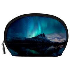 Aurora Borealis Mountain Reflection Accessory Pouch (large) by Grandong