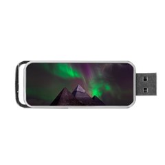 Aurora Northern Lights Phenomenon Atmosphere Sky Portable Usb Flash (two Sides) by Grandong