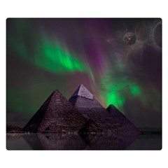 Aurora Northern Lights Phenomenon Atmosphere Sky Two Sides Premium Plush Fleece Blanket (Small)