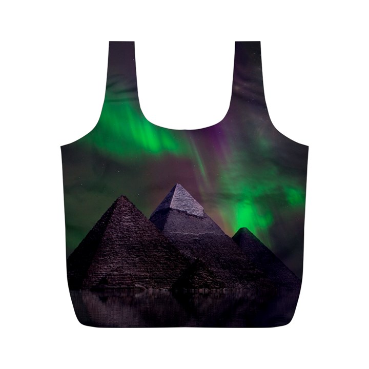 Aurora Northern Lights Celestial Magical Astronomy Full Print Recycle Bag (M)