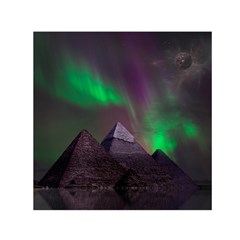 Aurora Northern Lights Celestial Magical Astronomy Square Satin Scarf (30  X 30 ) by Grandong