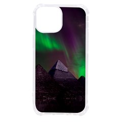 Aurora Stars Sky Mountains Snow Aurora Borealis Iphone 13 Mini Tpu Uv Print Case by Grandong