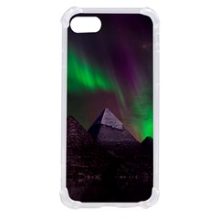 Aurora Stars Sky Mountains Snow Aurora Borealis Iphone Se by Grandong