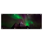 Fantasy Pyramid Mystic Space Aurora Banner and Sign 8  x 3  Front