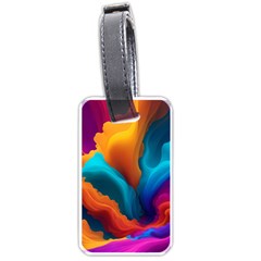 Colorful Fluid Art Abstract Modern Luggage Tag (one Side)