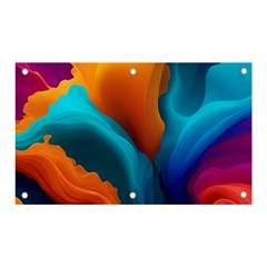 Colorful Fluid Art Abstract Modern Banner And Sign 5  X 3 