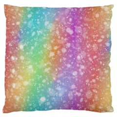 Rainbow Colors Spectrum Background Large Premium Plush Fleece Cushion Case (two Sides)