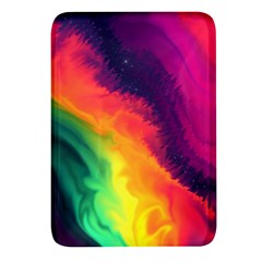 Rainbow Colorful Abstract Galaxy Rectangular Glass Fridge Magnet (4 Pack) by Ravend