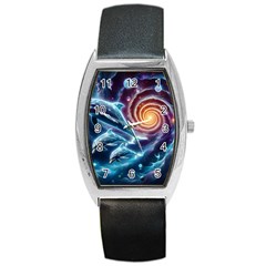 Dolphins Fantasy Barrel Style Metal Watch