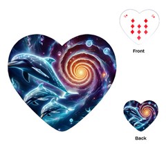 Dolphins Fantasy Playing Cards Single Design (heart)