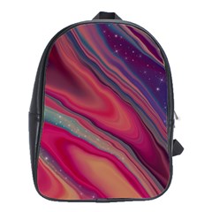 Stars Shimmering Galaxy Ocean School Bag (large) by Ravend