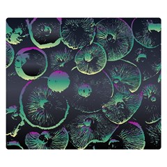 Psychedelic Mushrooms Background Two Sides Premium Plush Fleece Blanket (small) by Ravend