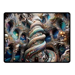 Fantasy Psychedelic Building Spiral Two Sides Fleece Blanket (small)