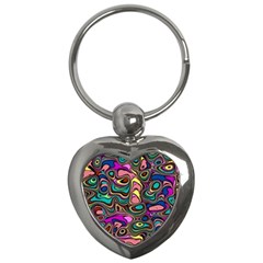 Bending Rotate Distort Waves Key Chain (heart) by Ravend