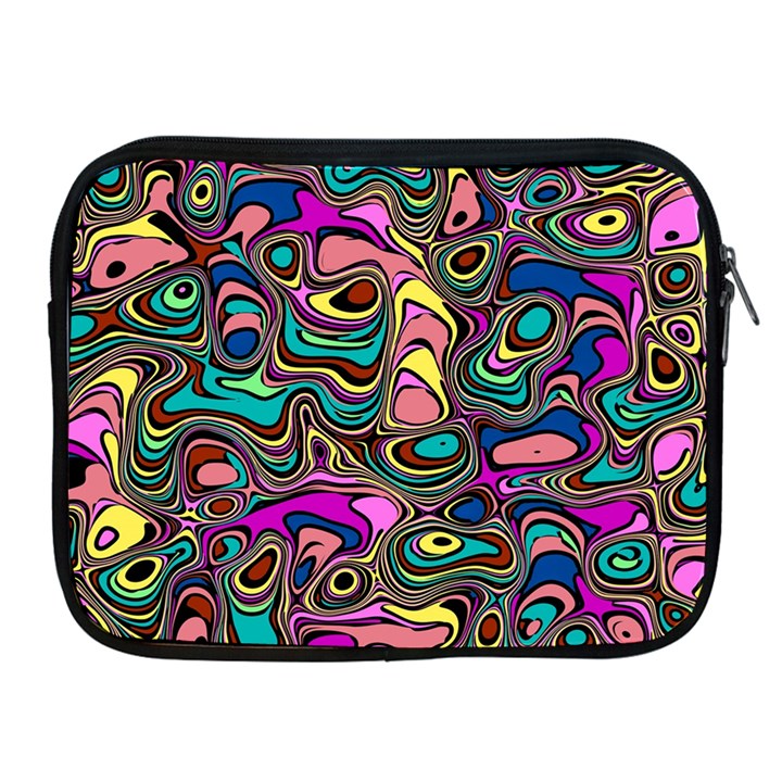 Bending Rotate Distort Waves Apple iPad 2/3/4 Zipper Cases