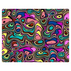 Bending Rotate Distort Waves Premium Plush Fleece Blanket (medium) by Ravend