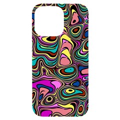 Bending Rotate Distort Waves Iphone 14 Pro Max Black Uv Print Case by Ravend