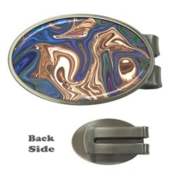 Pattern Psychedelic Hippie Abstract Money Clips (oval) 