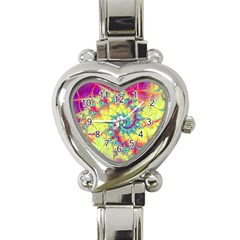 Fractal Spiral Abstract Background Heart Italian Charm Watch