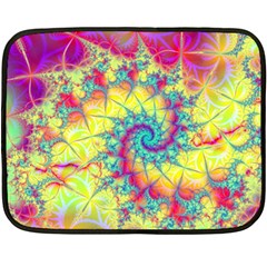 Fractal Spiral Abstract Background Two Sides Fleece Blanket (mini)