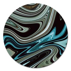 Abstract Waves Background Wallpaper Magnet 5  (round) by Ravend