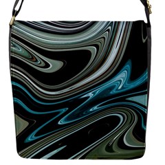 Abstract Waves Background Wallpaper Flap Closure Messenger Bag (s)