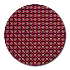 Kaleidoscope Seamless Pattern Round Mousepad by Ravend