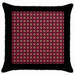 Kaleidoscope Seamless Pattern Throw Pillow Case (black)