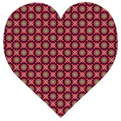 Kaleidoscope Seamless Pattern Wooden Puzzle Heart by Ravend