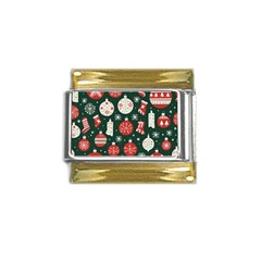 Christmas Decoration Winter Xmas Gold Trim Italian Charm (9mm) by Vaneshop