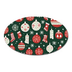 Christmas Decoration Winter Xmas Oval Magnet by Vaneshop