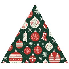 Christmas Decoration Winter Xmas Wooden Puzzle Triangle