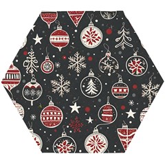 Christmas Winter Xmas Wooden Puzzle Hexagon by Vaneshop