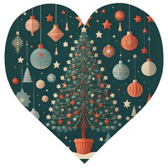 Tree Christmas Wooden Puzzle Heart
