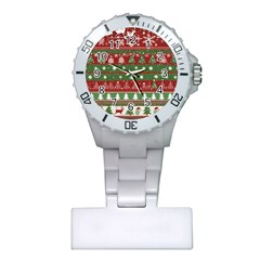 Christmas Decoration Winter Xmas Pattern Plastic Nurses Watch