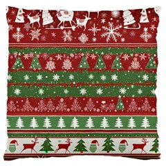 Christmas Decoration Winter Xmas Pattern Standard Premium Plush Fleece Cushion Case (two Sides) by Vaneshop