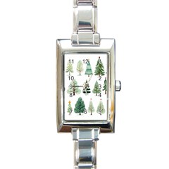 Christmas Trees Rectangle Italian Charm Watch