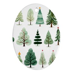 Christmas Trees Ornament (Oval)