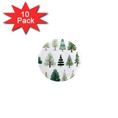 Christmas Trees 1  Mini Magnet (10 pack) 