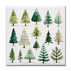 Christmas Xmas Trees Face Towel by Vaneshop