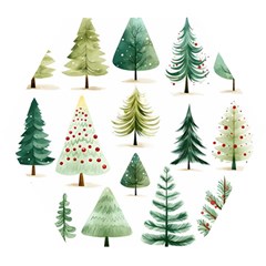 Christmas Xmas Trees Wooden Puzzle Hexagon by Vaneshop