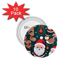 Christmas Santa Claus 1.75  Buttons (10 pack)