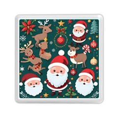 Christmas Santa Claus Memory Card Reader (square) by Vaneshop