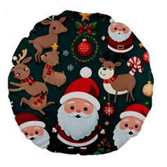 Christmas Santa Claus Large 18  Premium Round Cushions