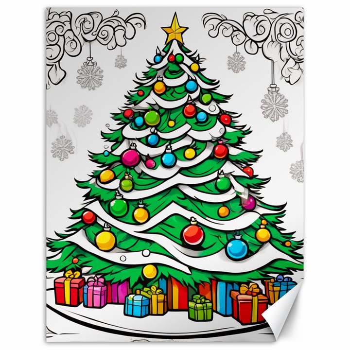 Christmas Tree Canvas 12  x 16 