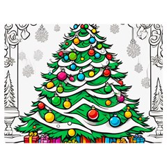 Christmas Tree Two Sides Premium Plush Fleece Blanket (extra Small) by Vaneshop